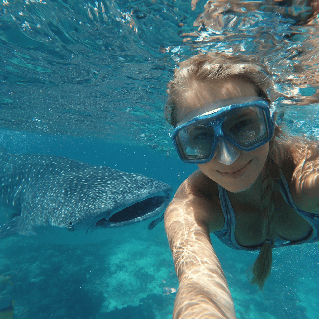 Crystal clear waters of Placencia Peninsula perfect for whale shark encounters