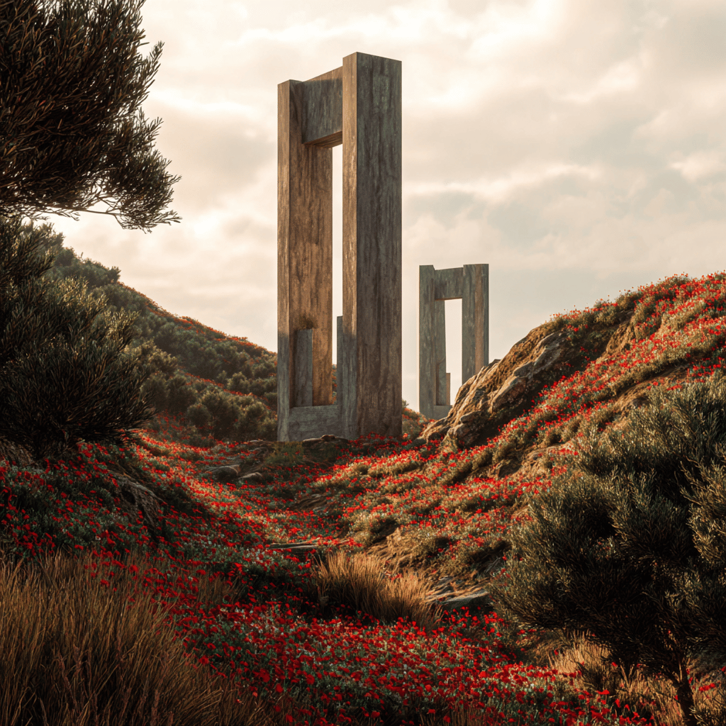 Gallipoli coastline and memorials