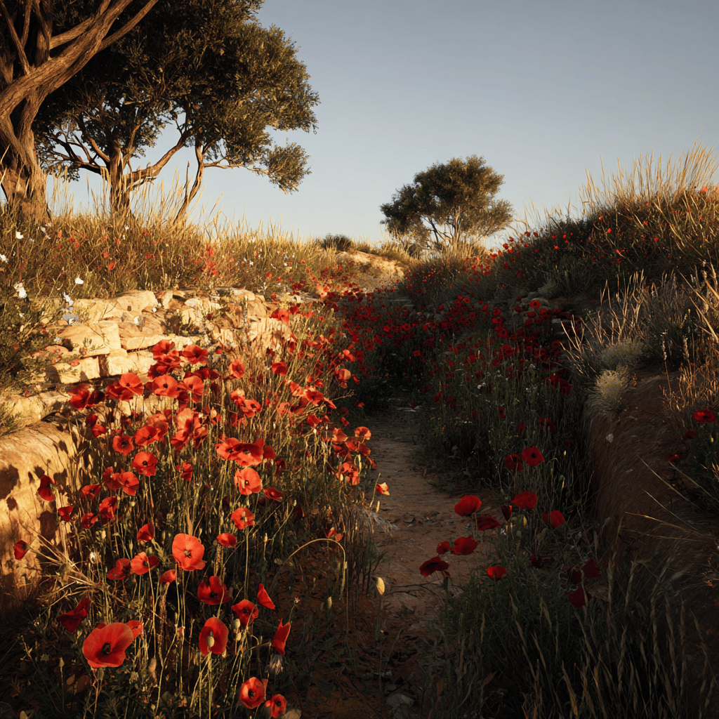 Gallipoli memorial and natural landscape