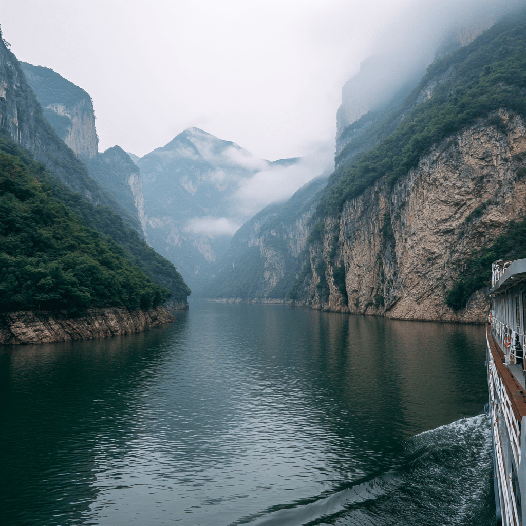 Traditional Chinese architecture along Yangtze River