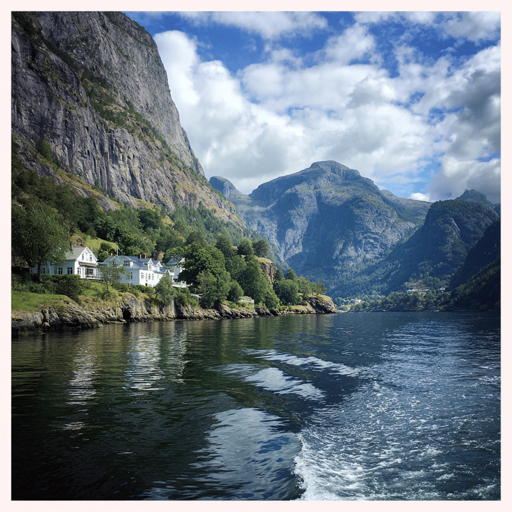 Norwegian fjords scenic view