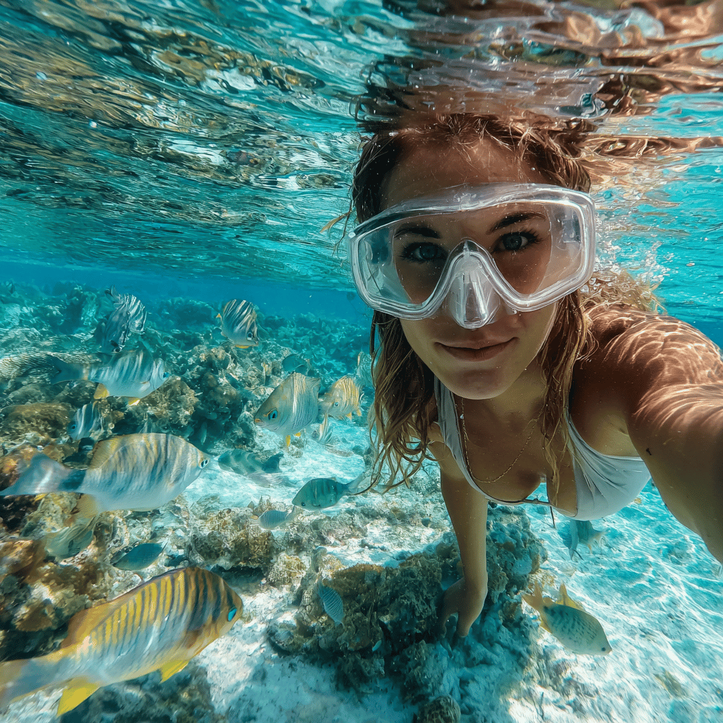 Snorkelers exploring Cozumel's underwater paradise