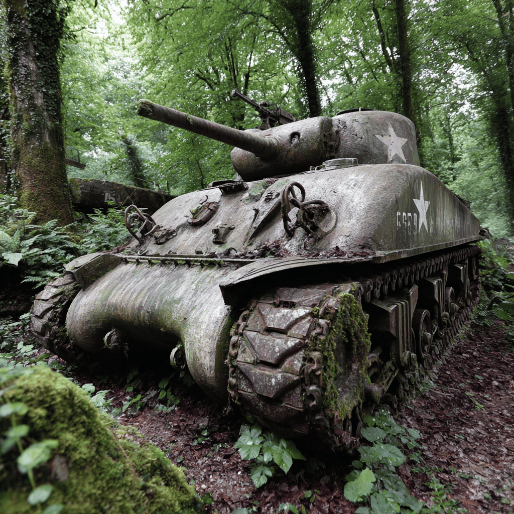 Historic battlefield markers in the Belgian Ardennes