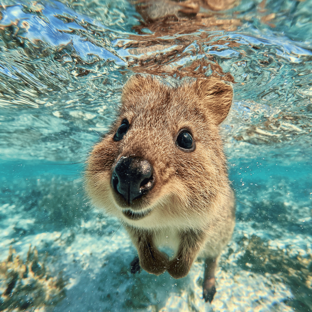 Friendly quokkas on Rottnest Island