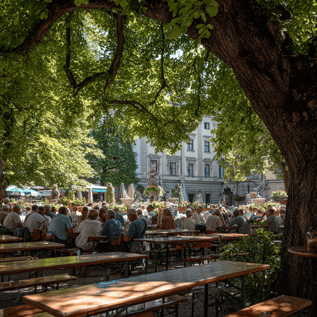 Traditional German Beer Garden Food