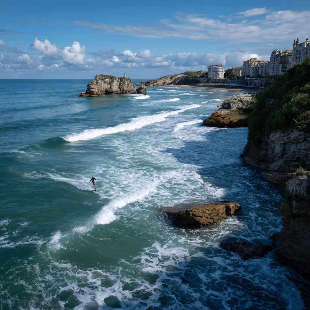 Historic architecture and streets of Biarritz