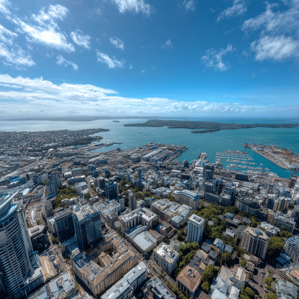 Auckland Sky Tower panoramic view