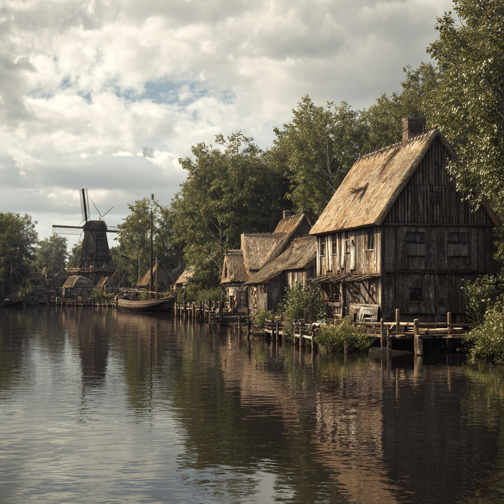 Costumed interpreter demonstrating traditional Dutch crafts