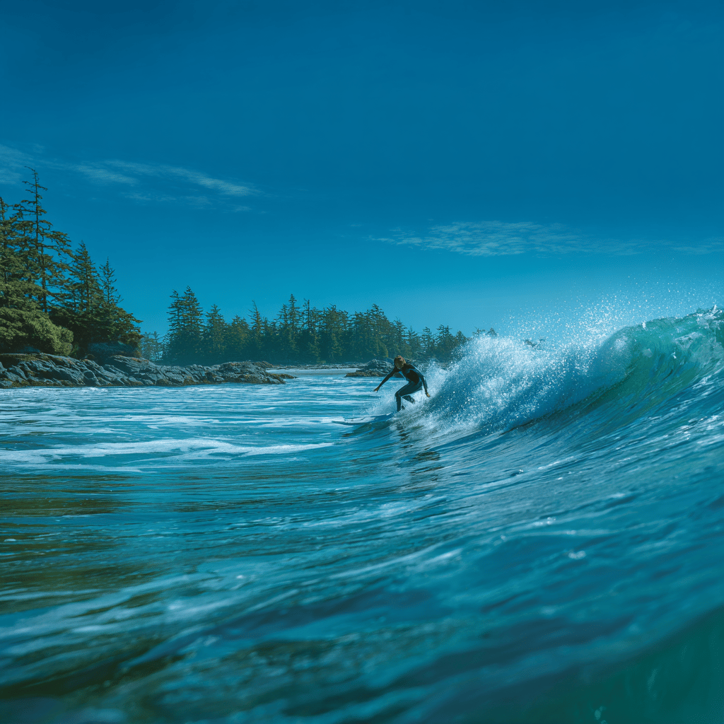 Chesterman Beach Tofino panoramic view