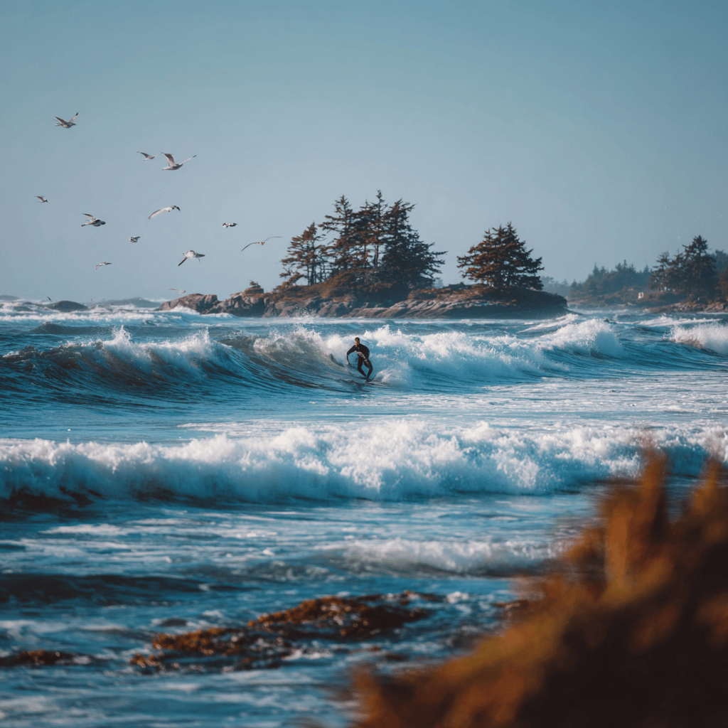 Surfers at Chesterman Beach