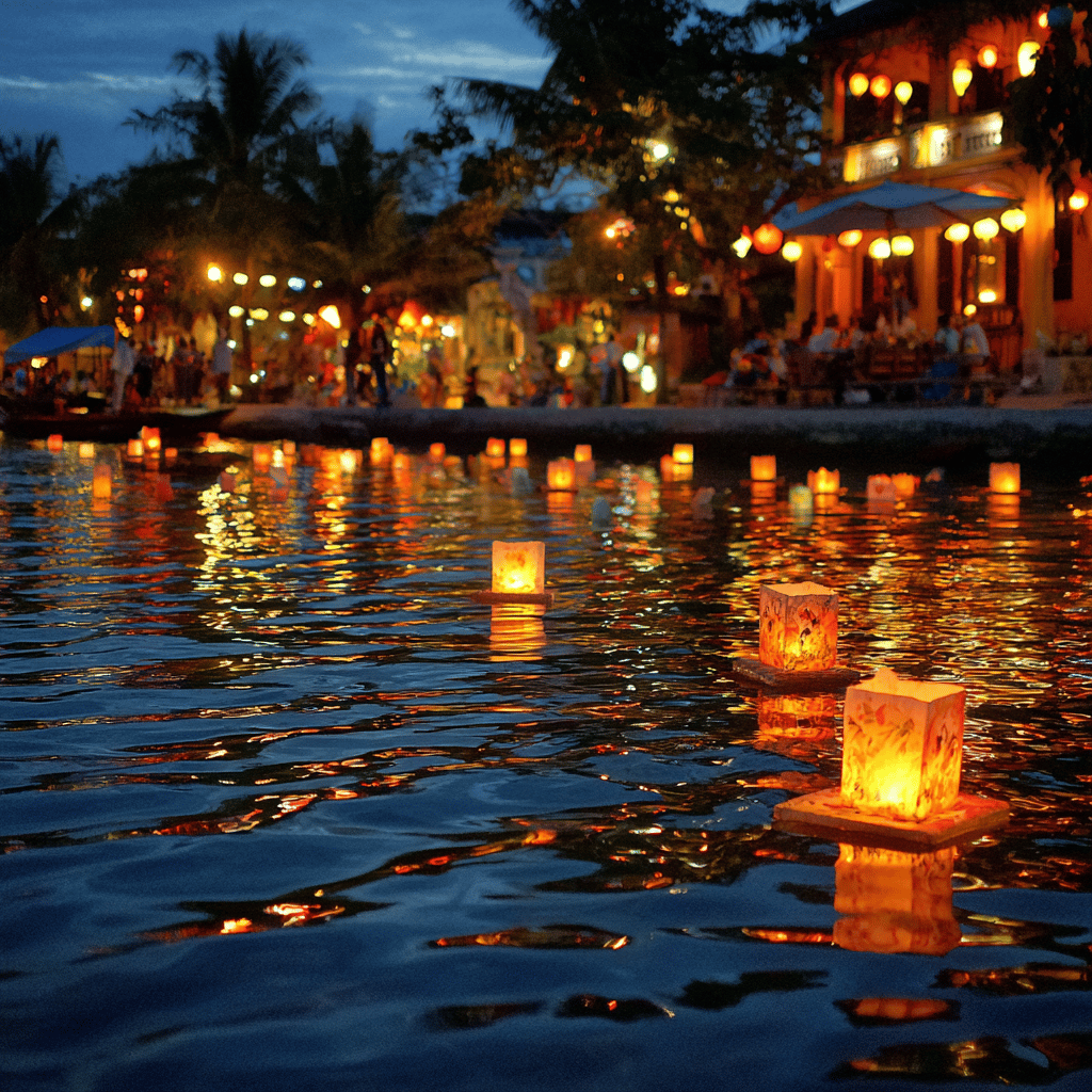 Traditional lanterns illuminating Hoi An's ancient streets