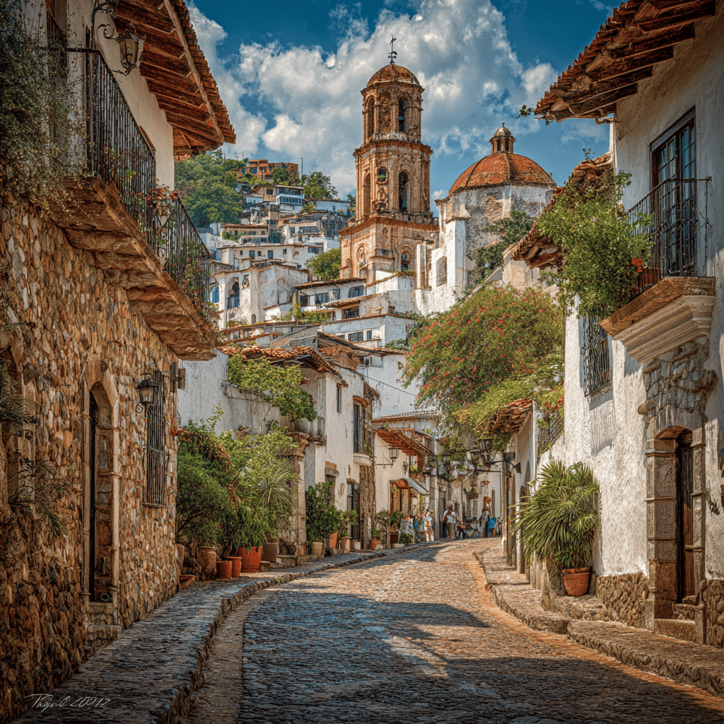 Panoramic view of Taxco from Mirador de Cristo
