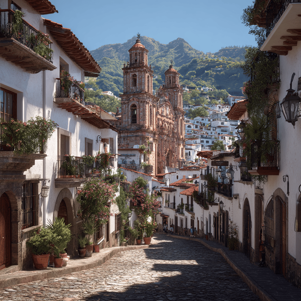 Panoramic view of Taxco from Mirador de Cristo