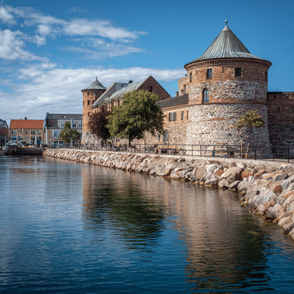Beautiful gardens of Helsingborg Castle