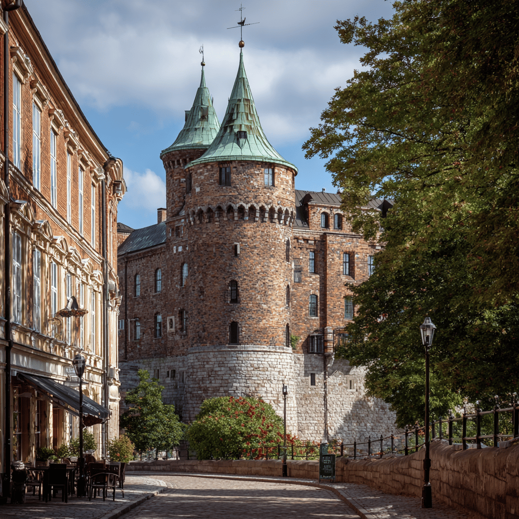 Panoramic view from Helsingborg Castle towers