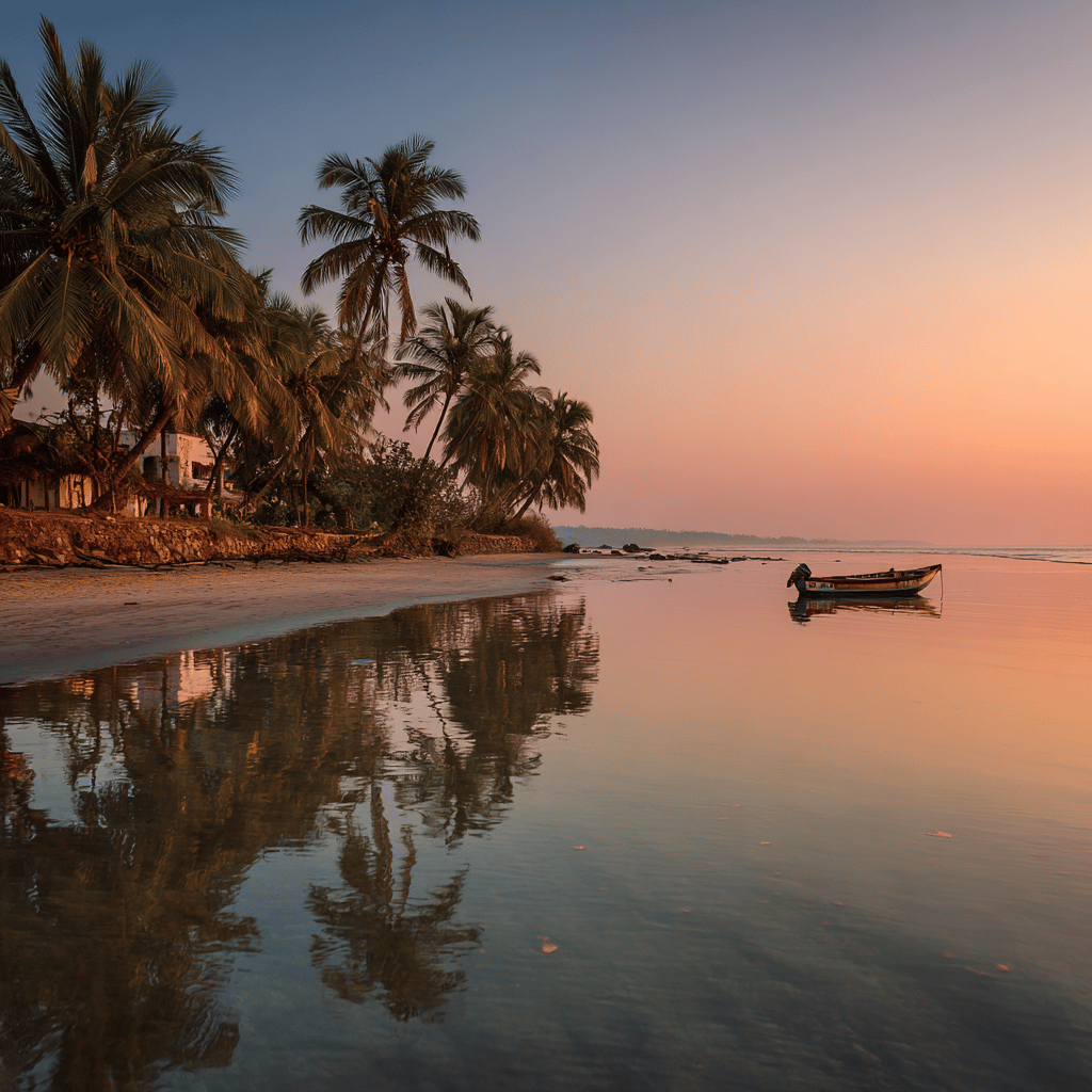 Beautiful Goa beach sunset
