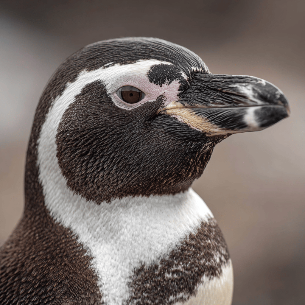 Close-up of Magellanic penguins
