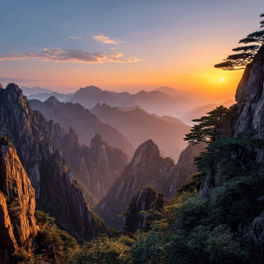 Yellow Mountains sunrise