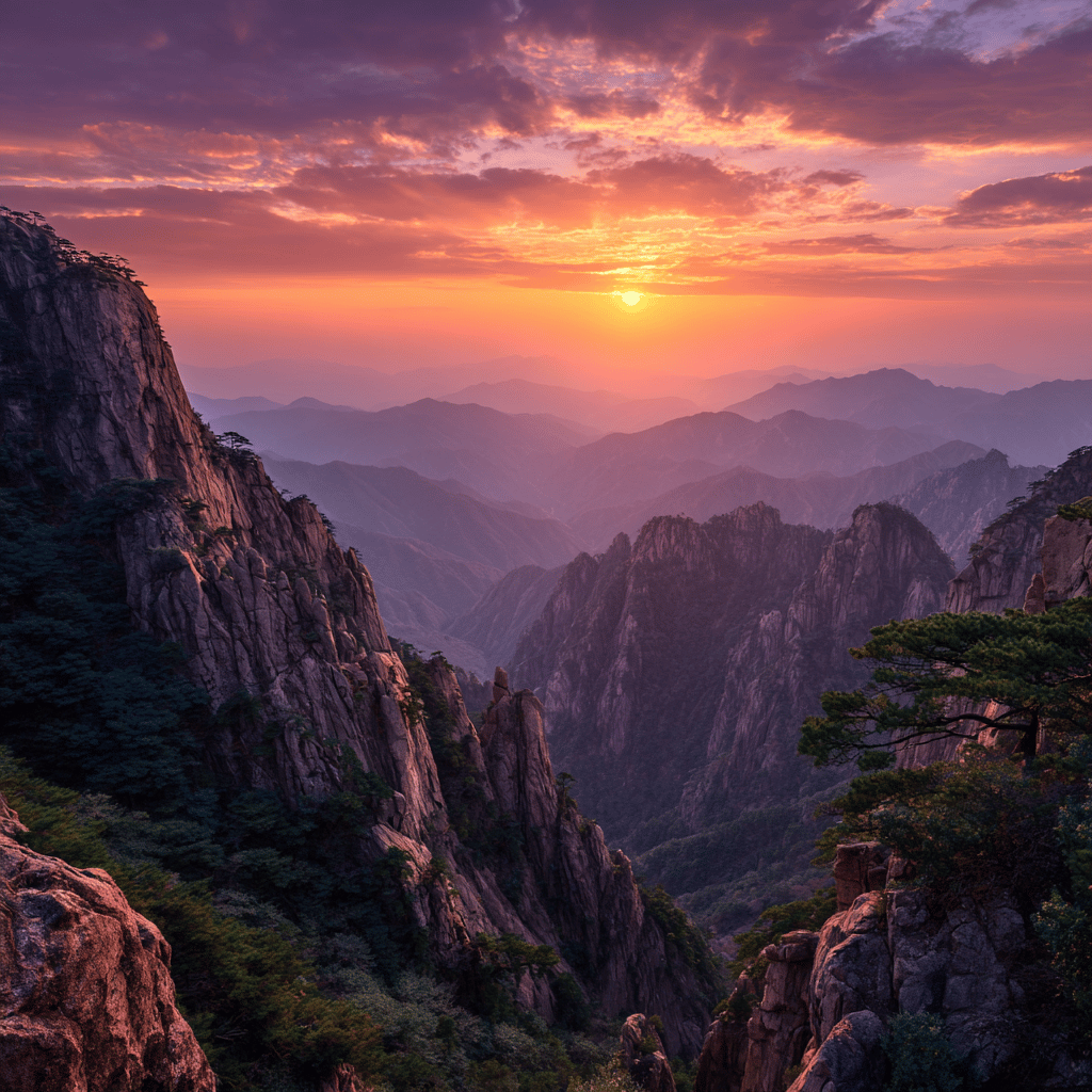 Sunrise over Yellow Mountains