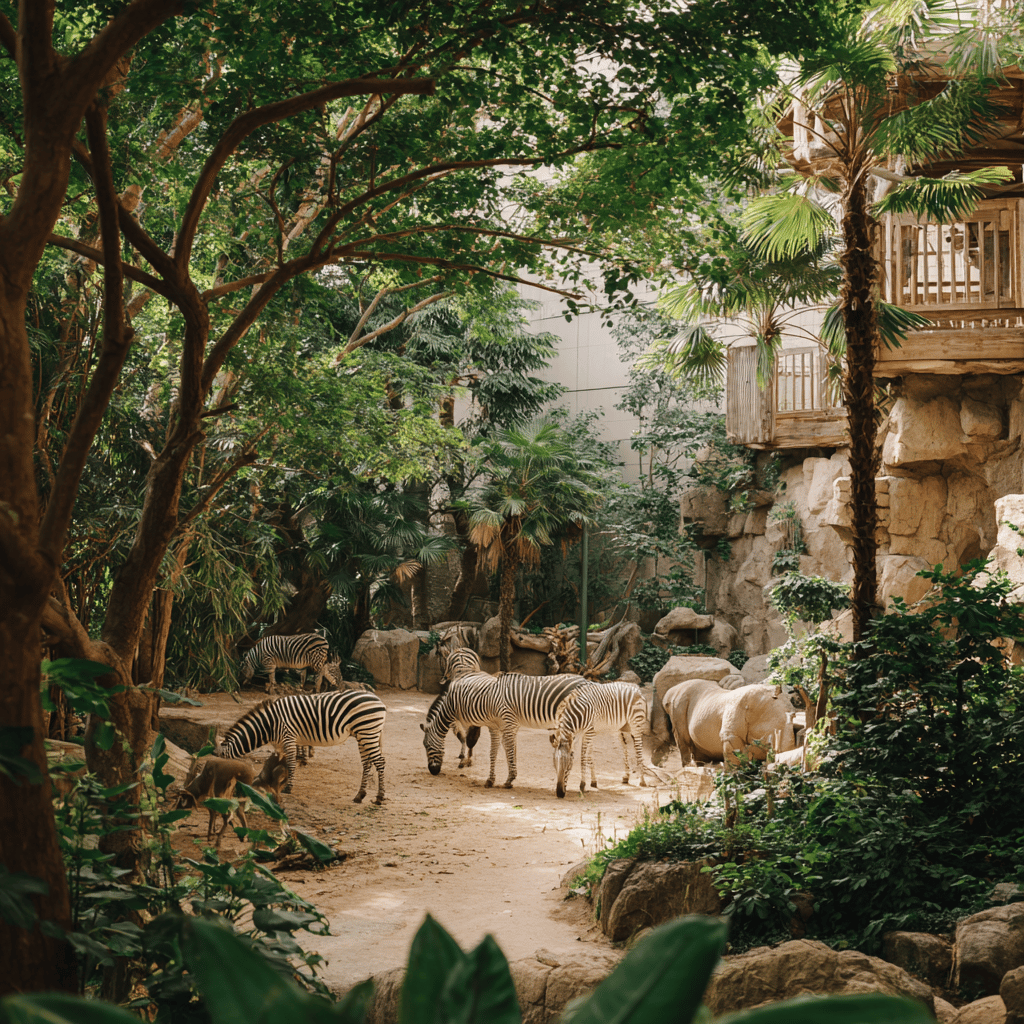 Giant panda exhibit at Vienna Zoo