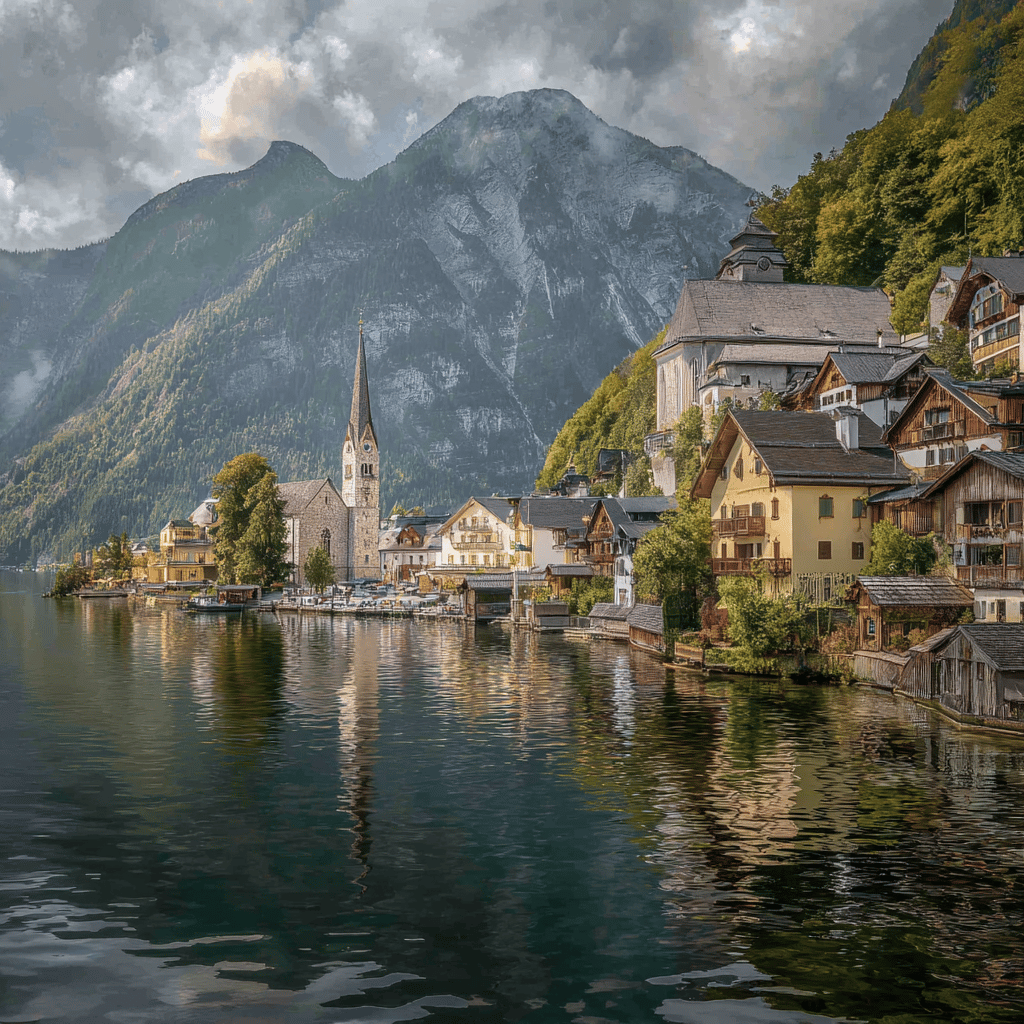Lake Hallstatt boat ride view