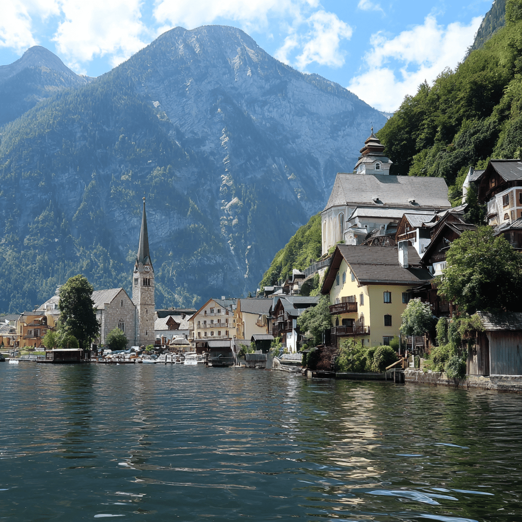 Hallstatt village overview