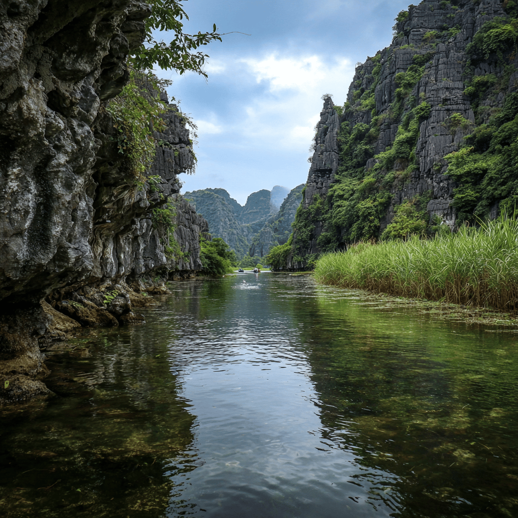 Lush rice paddies and rural village life in Tam Coc