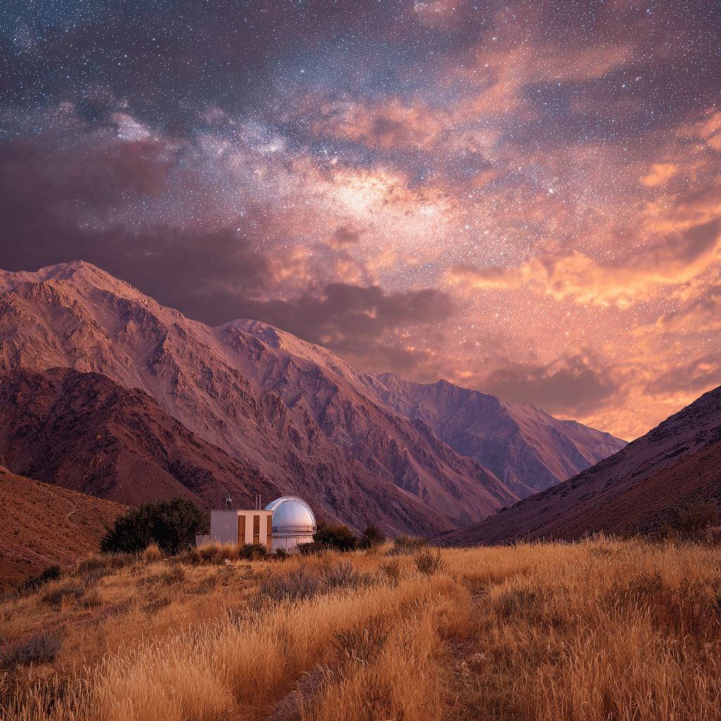 Observatory in Elqui Valley at night