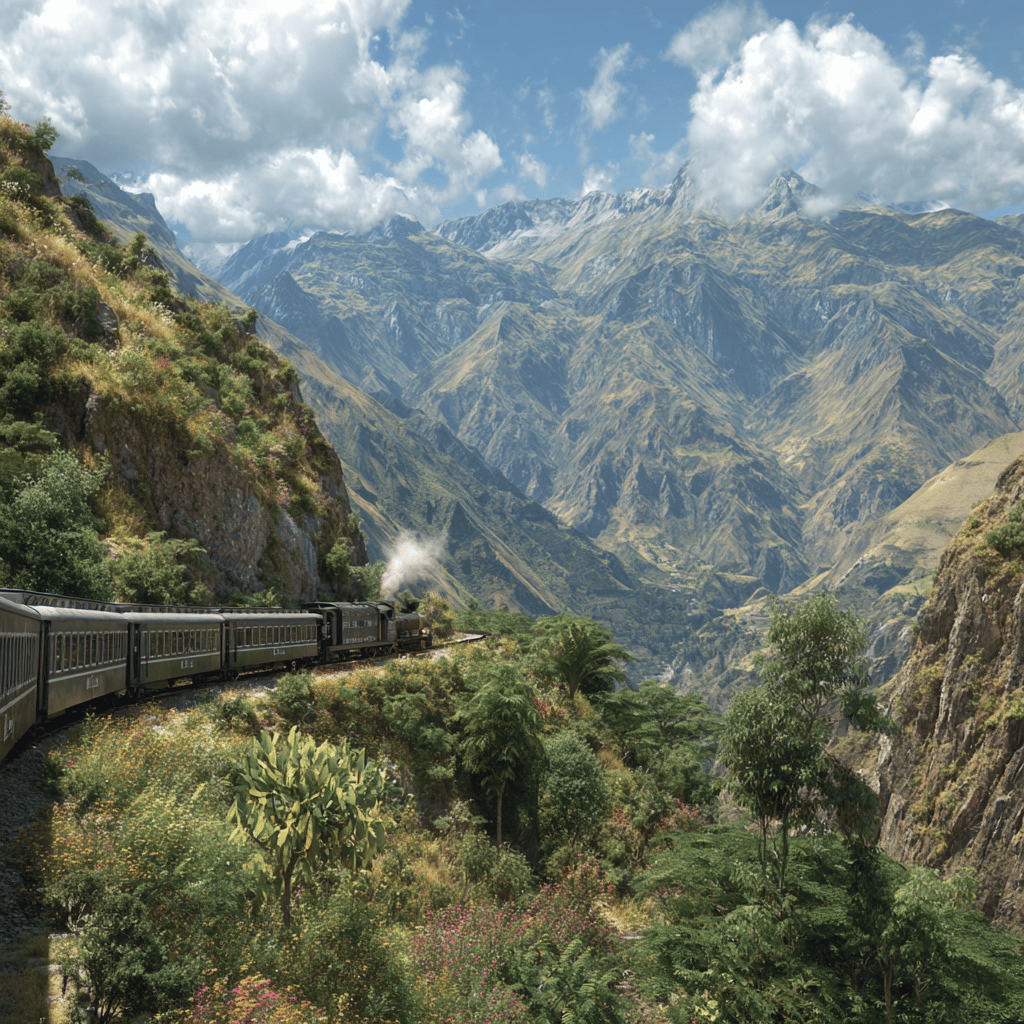 Panoramic view from Devil's Nose Railway train window