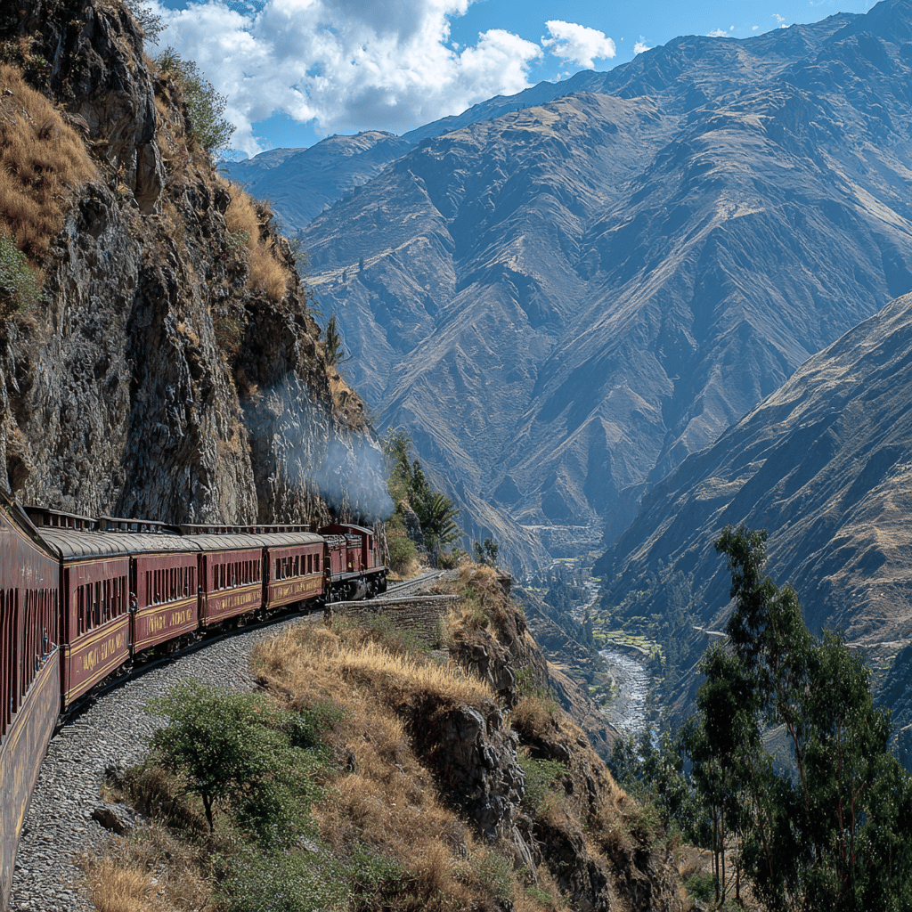 Historic vintage train carriages on Devil's Nose Railway