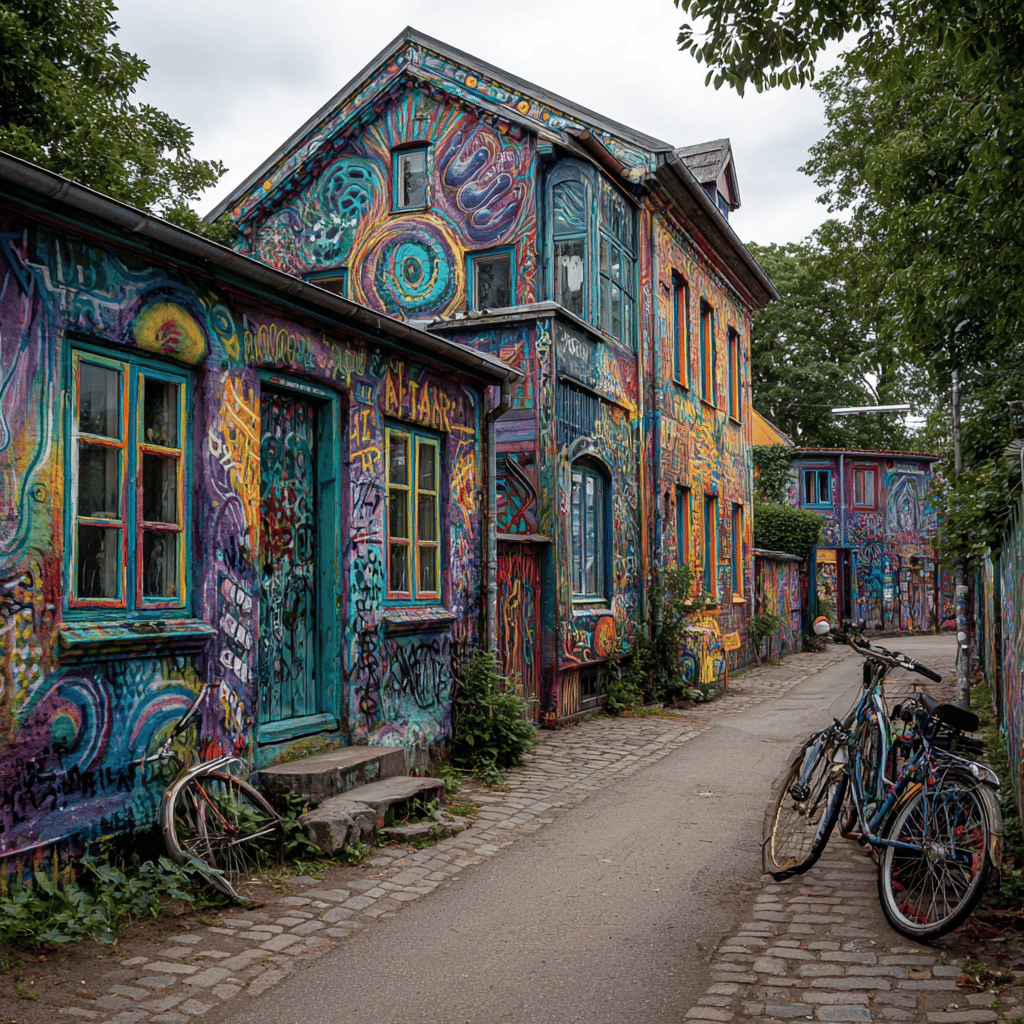 Green Light District vendors and organic goods in Christiania