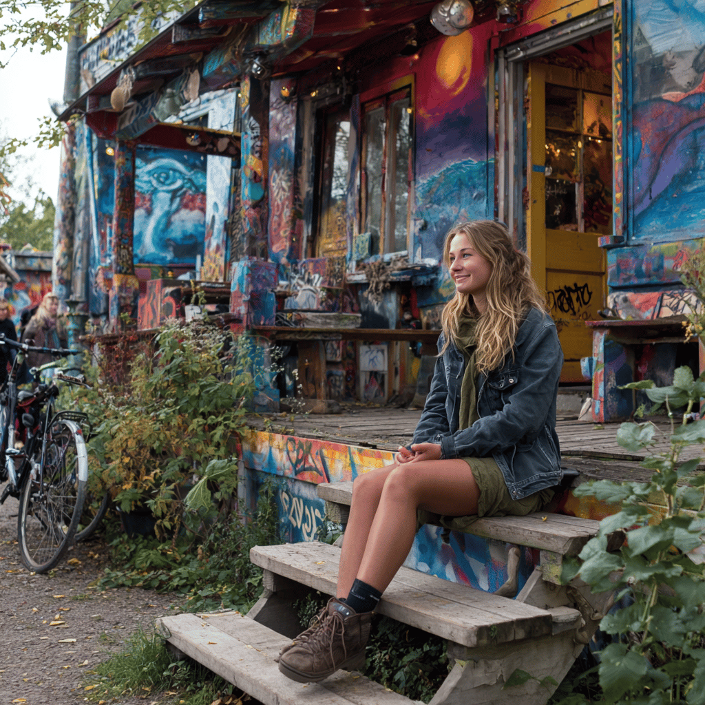 Community gathering in Freetown Christiania