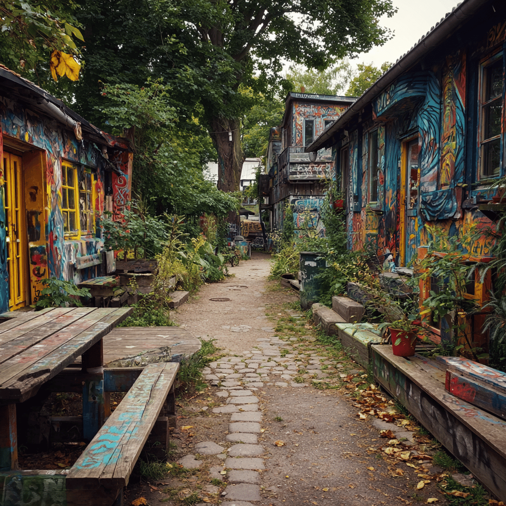 Quirky architecture in Freetown Christiania