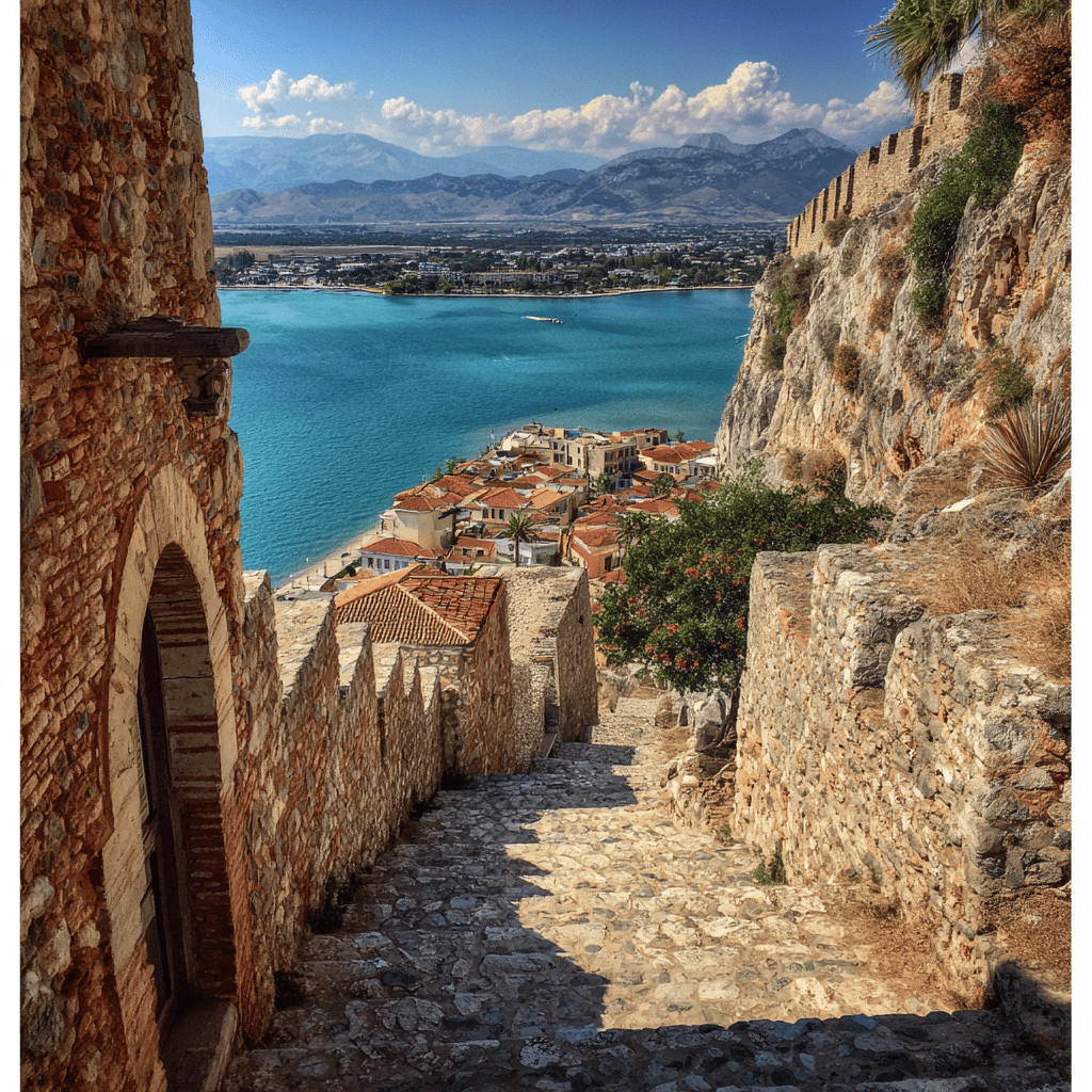 Beautiful beaches of Nafplio with crystal clear waters