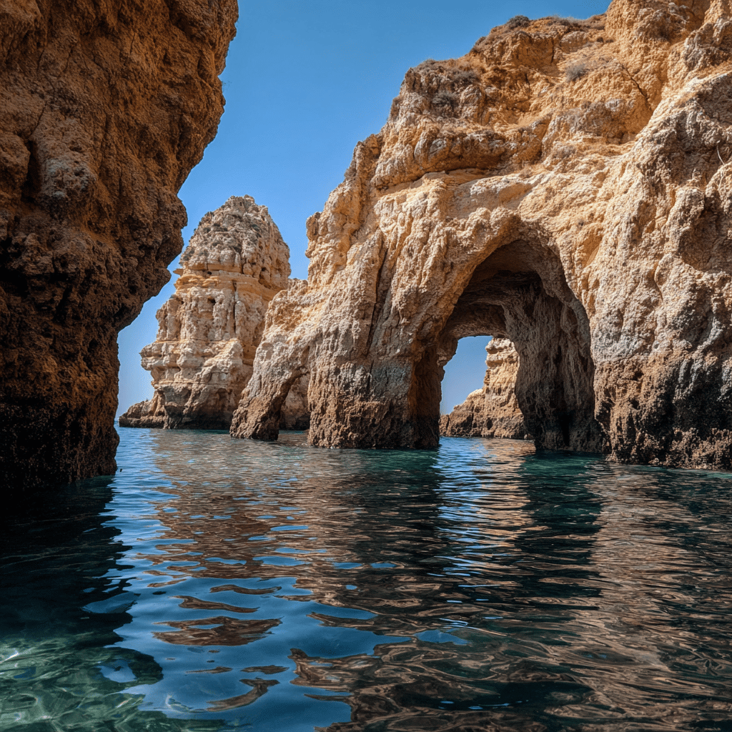 Lagos sea caves and rock formations