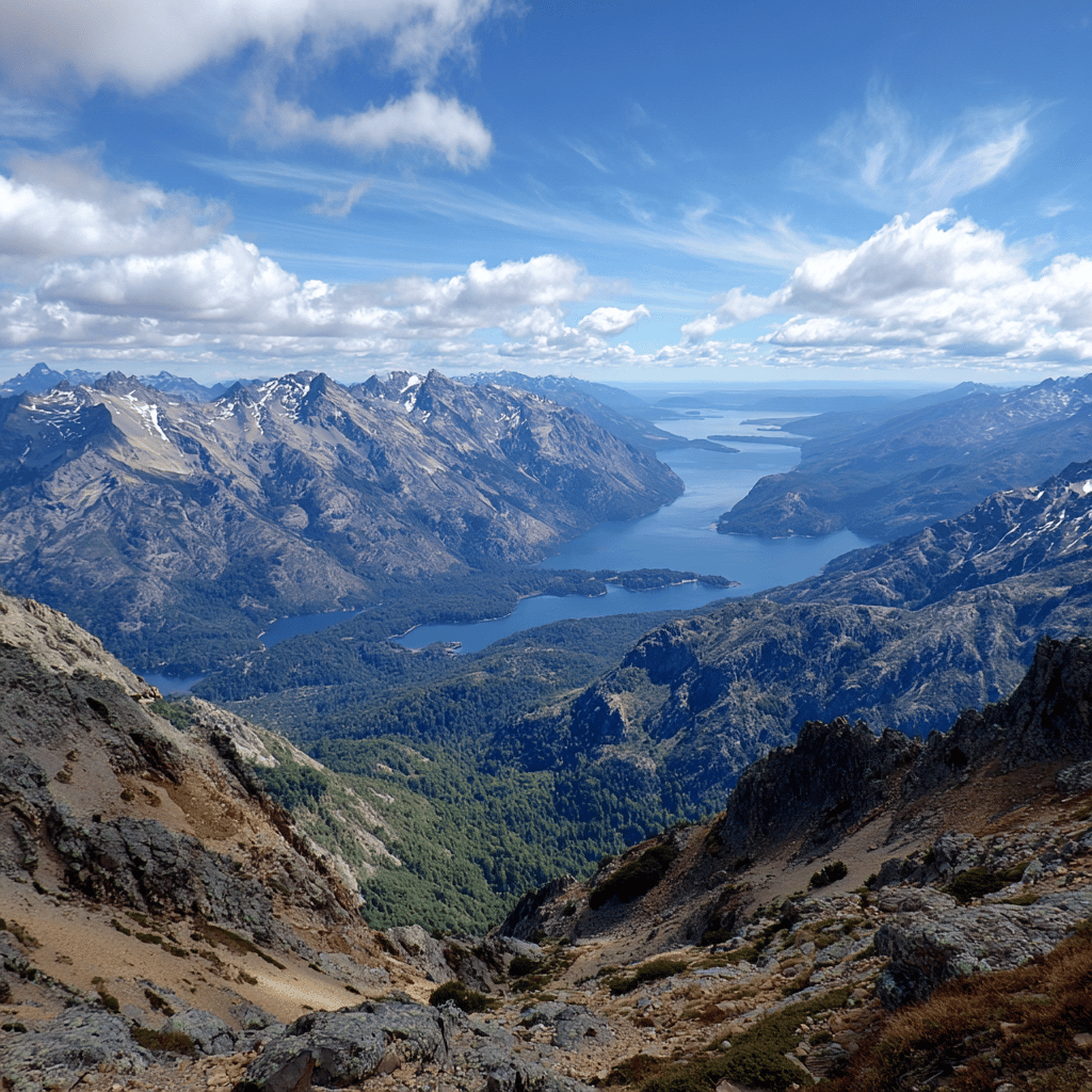 Hiking trail through Patagonian forest