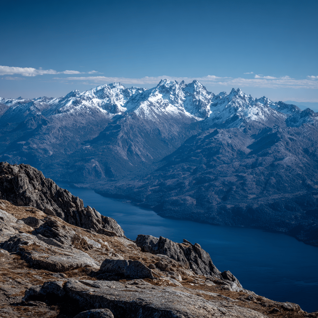 Panoramic view from Cerro Bayo summit