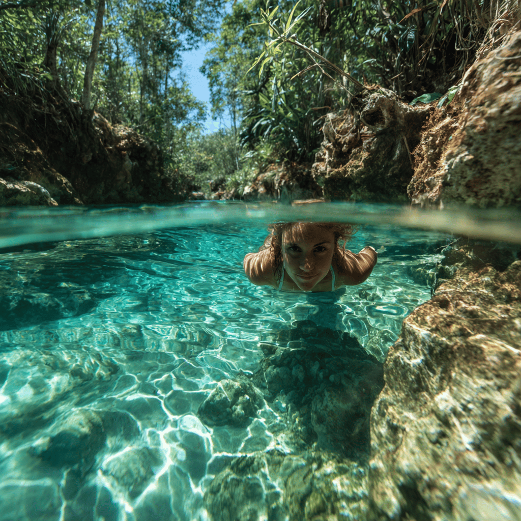Bonito waterfalls and caves landscape