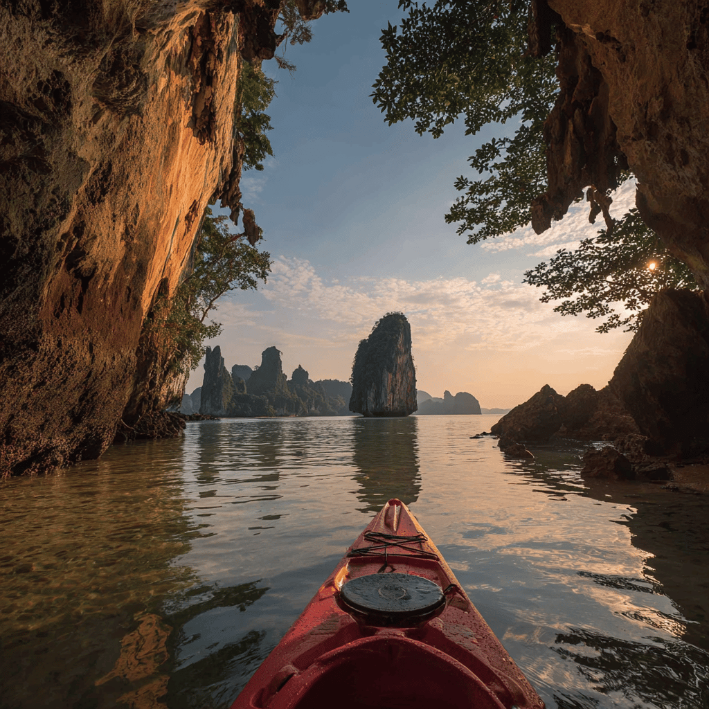 Kayaking through Phang Nga Bay mangroves