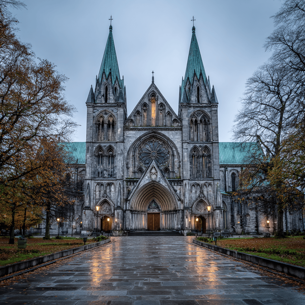 Interior view of Nidaros Cathedral