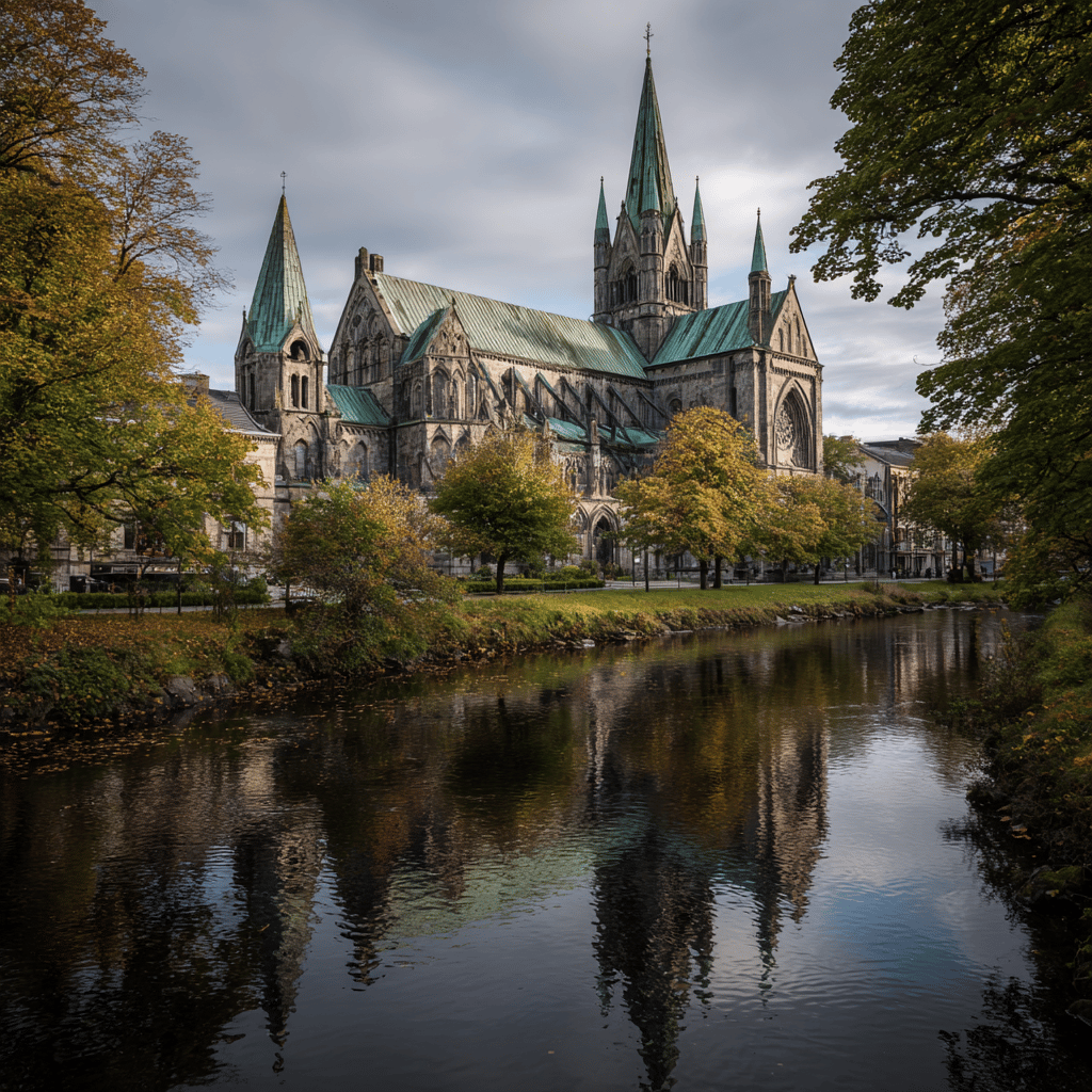 Nidaros Cathedral tower view
