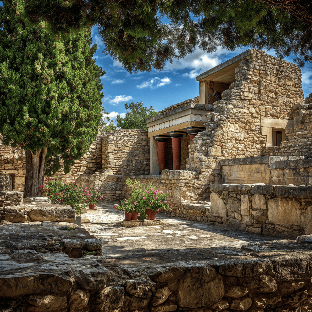 Ancient ruins of Knossos Palace