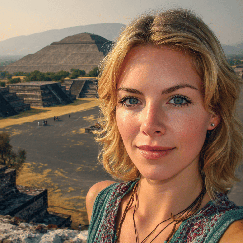 Early morning sunrise at Teotihuacan