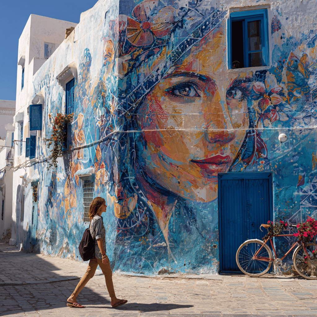Traditional Moroccan art meets modern street art in Asilah
