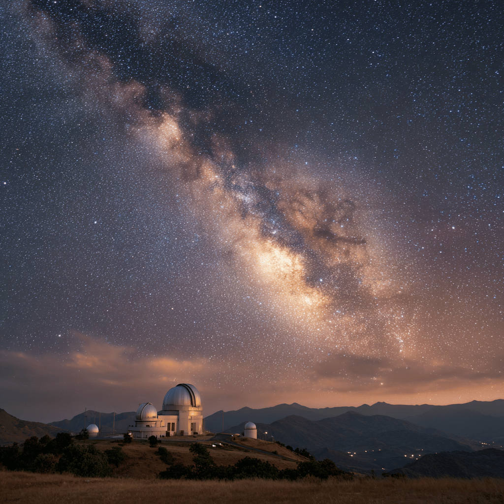 Night sky view from Mamalluca Observatory
