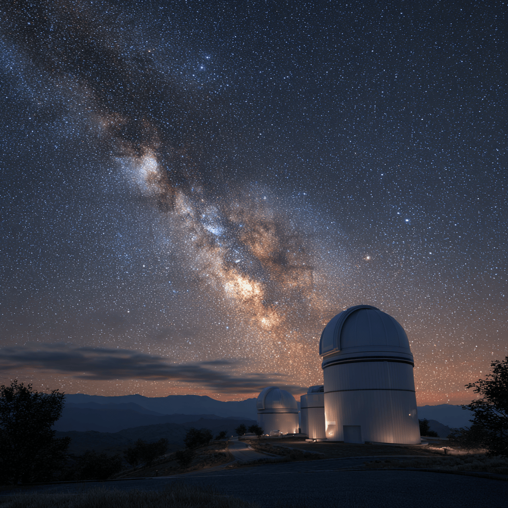 Mamalluca Observatory at sunset