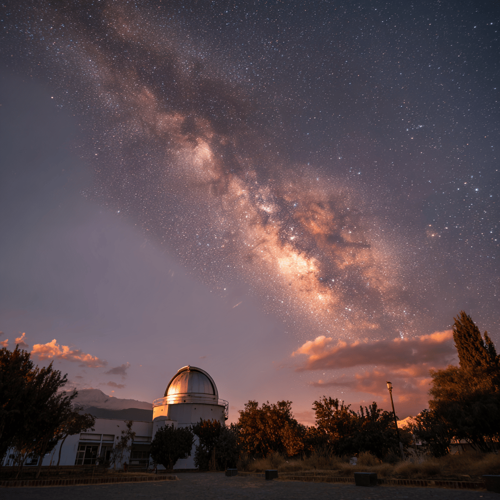 Telescope view of celestial objects