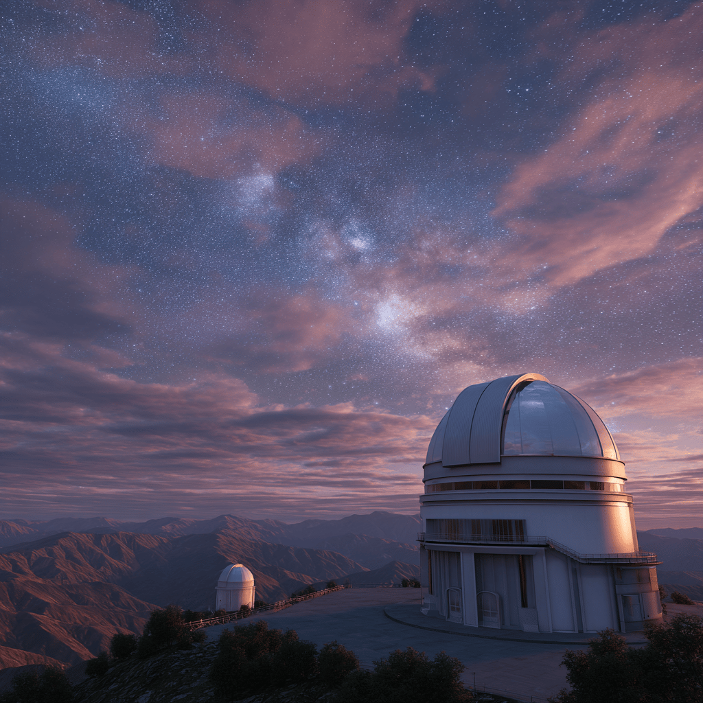 Night sky view from Mamalluca Observatory