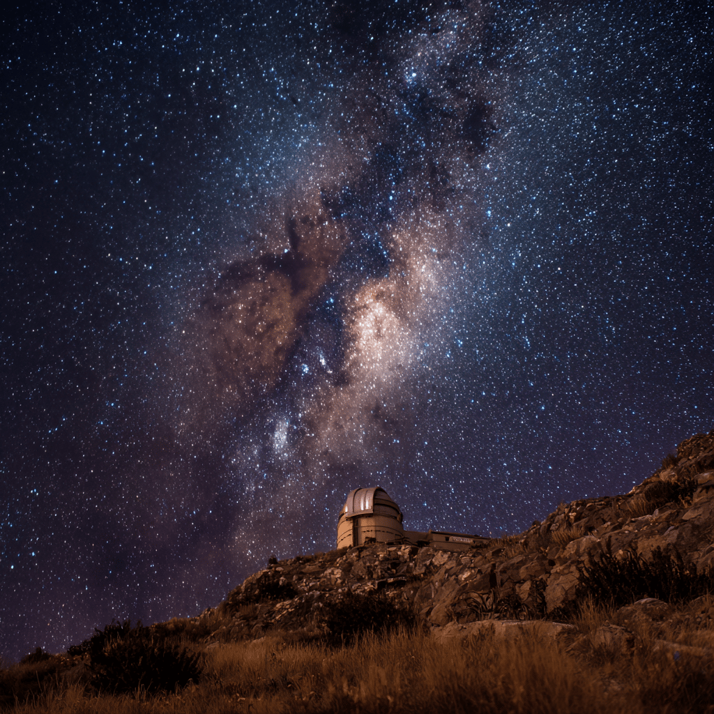 Telescope observation at Mamalluca Observatory